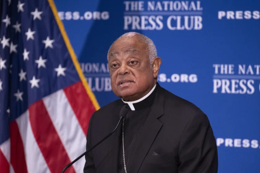 Cardinal Wilton Gregory, Archbishop of the Roman Catholic Archdiocese of Washington, DC, gives a luncheon address at the National Press Club in Washington, DC, USA, 08 September 2021. EPA/MICHAEL REYNOLDS