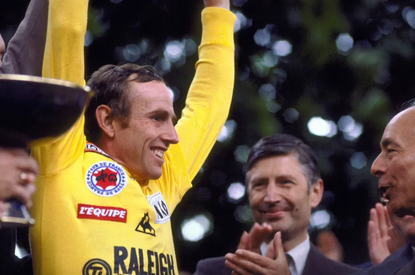 Joop Zoetemelk de winnaar van de 67ste Tour de France. ANP FOTO NLD-20050623-PARIJS-1980: Joop Zoetemelk de winnaar van de 67ste Tour de France. ANP FOTO